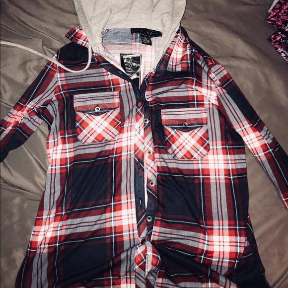 Flannel With Hoodie - Picture 1 of 1